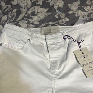 Chrissie White Crop Flare Jeans